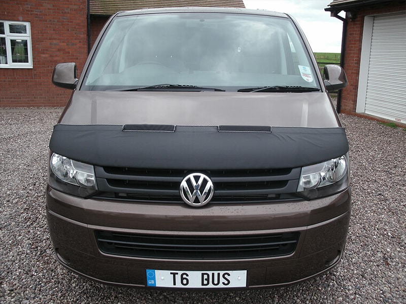 thumbnail image 2 of Car Hood Bra / Bonnet Mask For VW T4 Long Front - Stone Chip Protection - Made In Germany 2 of 6